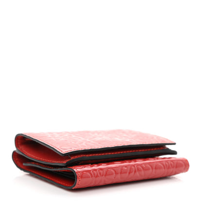 Loewe Calfskin Embossed Trifold Wallet Red 4 of 10