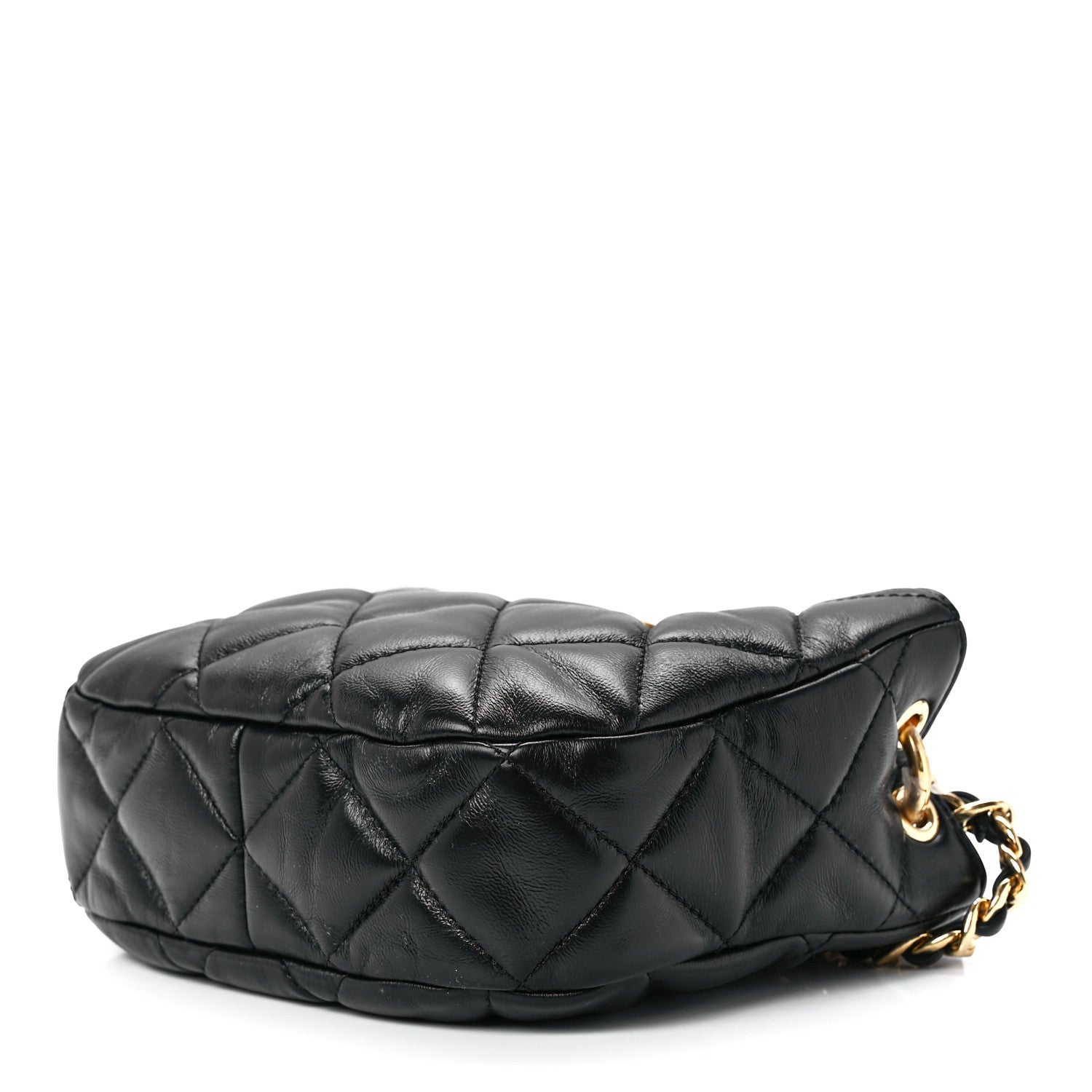 Chanel Lambskin Quilted Small Chain Hobo Black 9 of 11