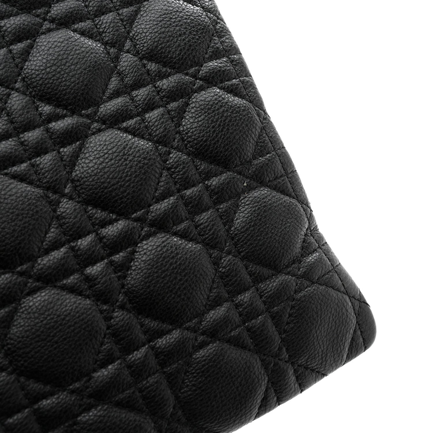 Christian Dior Supple Calfskin Cannage Large Caro Daily Pouch Black 9 of 9