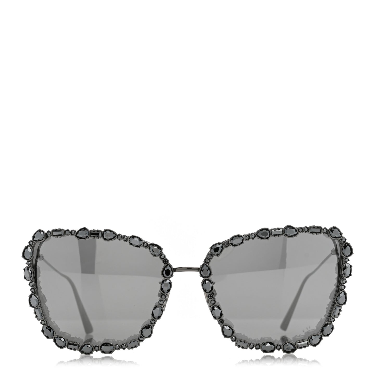 Crystal MissDior B2U Sunglasses Dark Silver