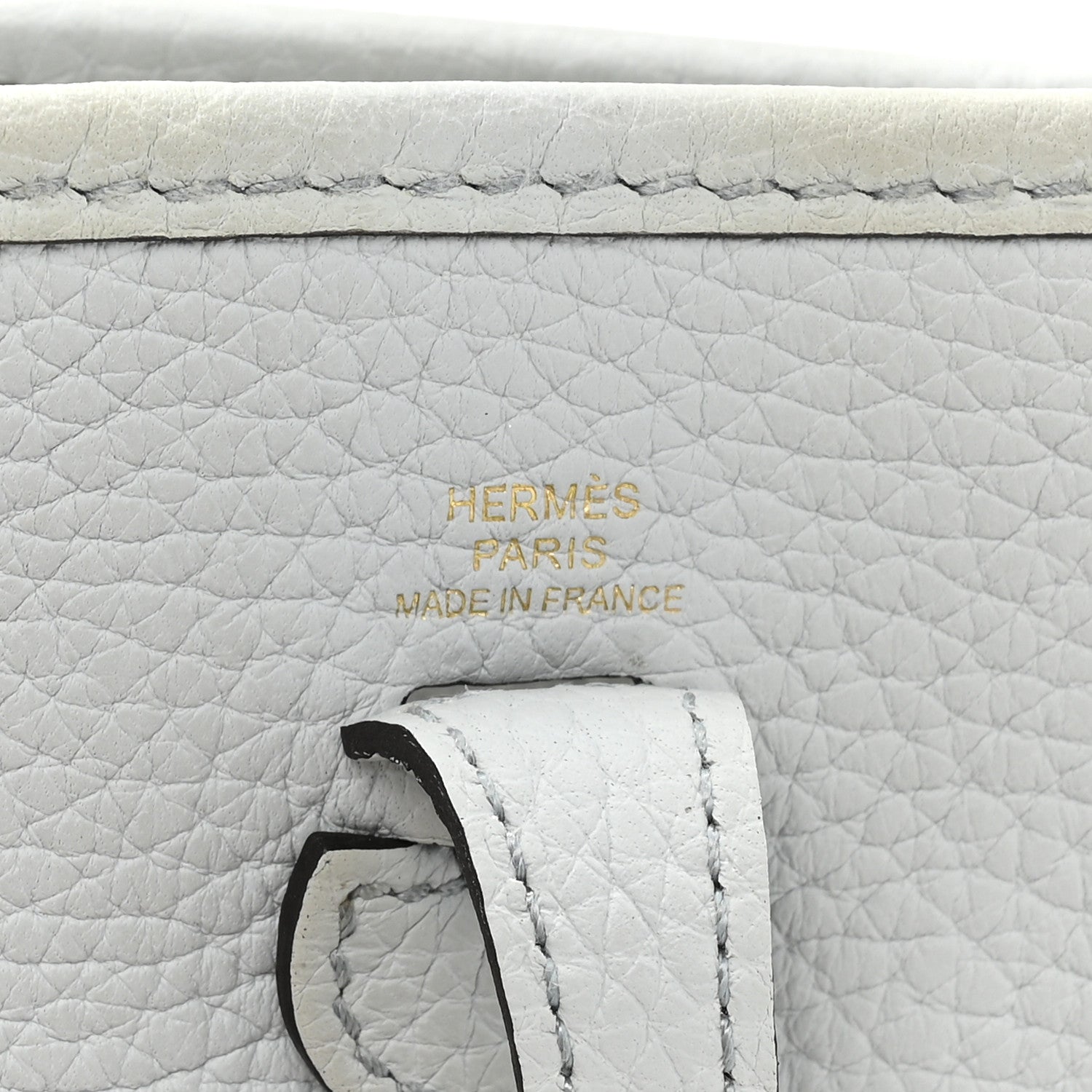 Hermes Taurillon Clemence Amazone Evelyne TPM Bleu Pale Etain 6 of 10