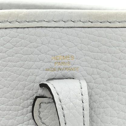 Hermes Taurillon Clemence Amazone Evelyne TPM Bleu Pale Etain 6 of 10