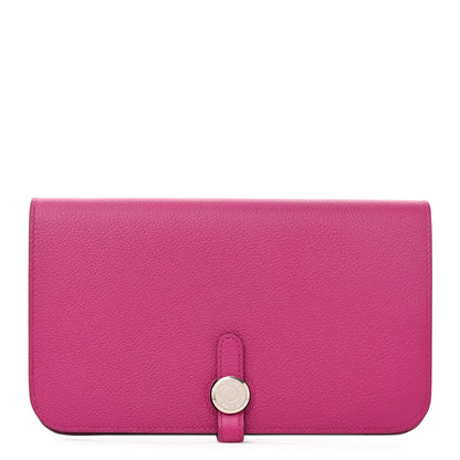 Hermes Evercolor Dogon Duo Wallet Rose Pourpre 1 of 10