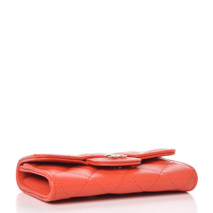Chanel Caviar Quilted Card Holder Orange 4 of 8