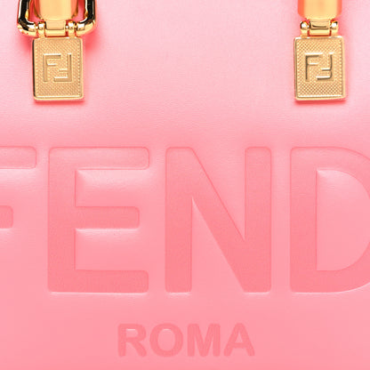 Fendi Vitello King Plexiglass Logo Embossed Mini By The Way Top Handle Boston Bag Pink Dalia 8 of 10