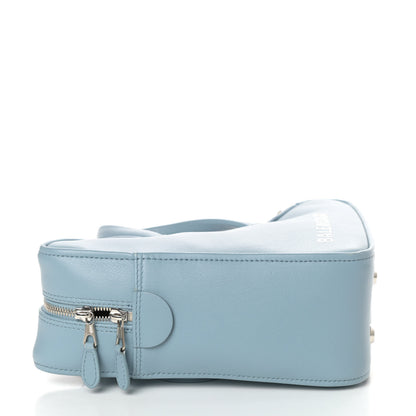 Balenciaga Shiny Day Calfskin Logo S Triangle Duffle Grey Blue White 9 of 9