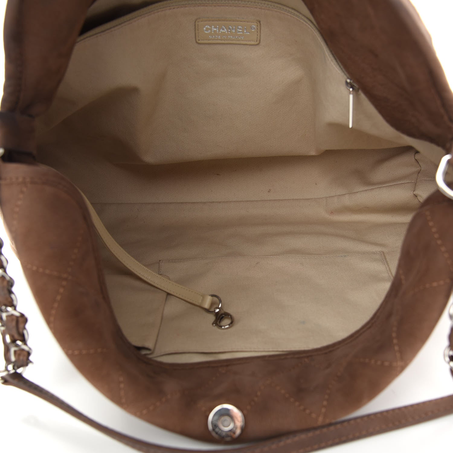 Chanel Nubuck Hobo Light Brown 5 of 13