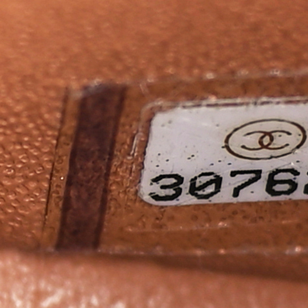 Lambskin Quilted Mini Rectangular Flap Brown