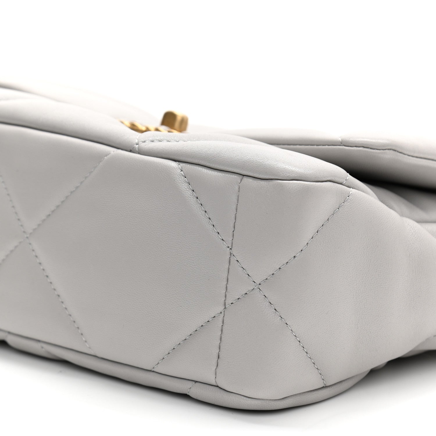 Chanel Lambskin Quilted Medium Chanel 19 Flap Grey 10 of 10
