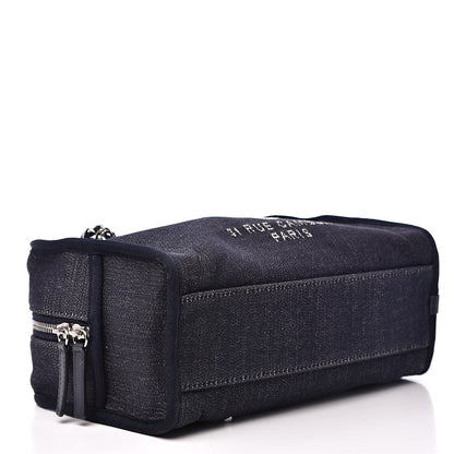Chanel Denim Deauville Bowling Bag Dark Blue 3 of 12