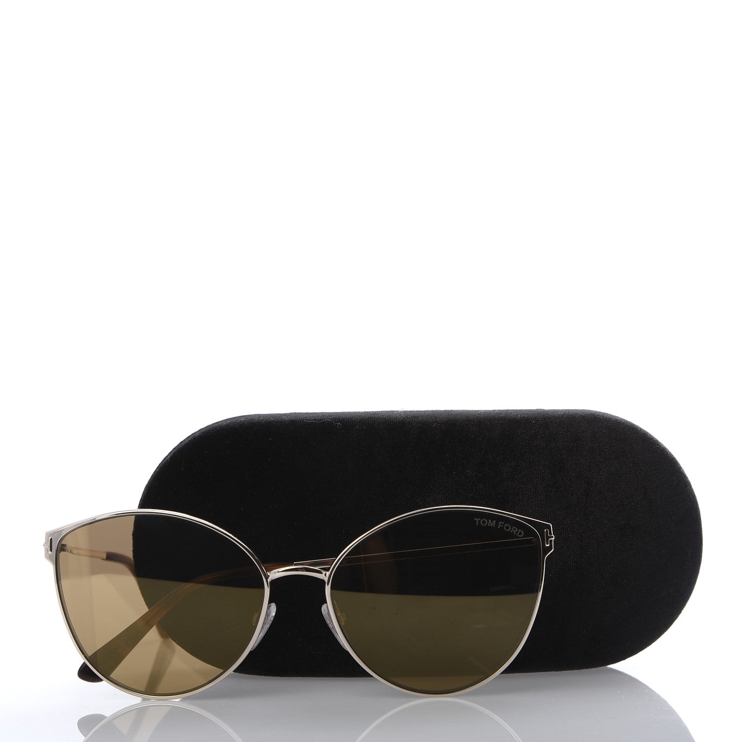 Tom Ford Metal Cat Eye Zeila Sunglasses TF654 Gold 8 of 8