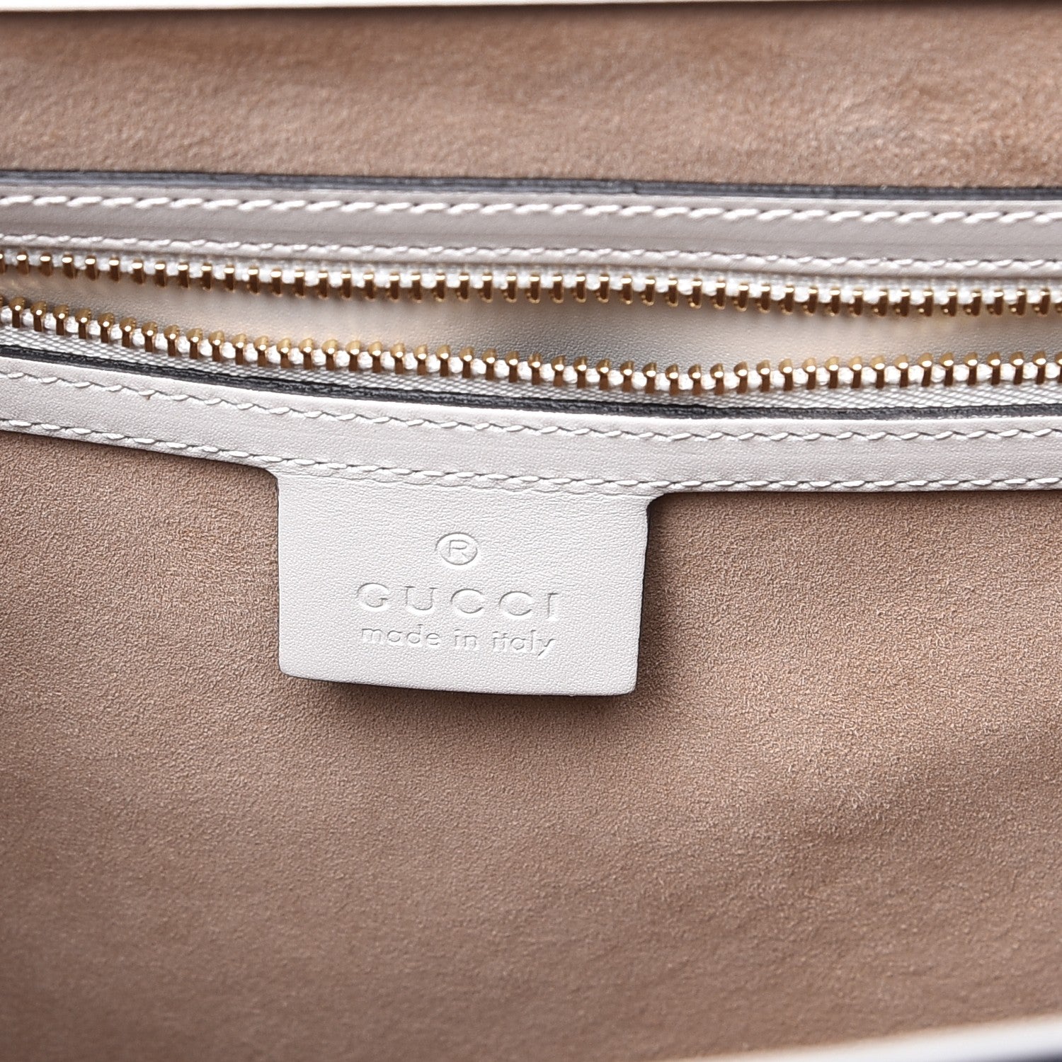 Gucci Calfskin Maxi Sylvie Top Handle Bag White 7 of 8