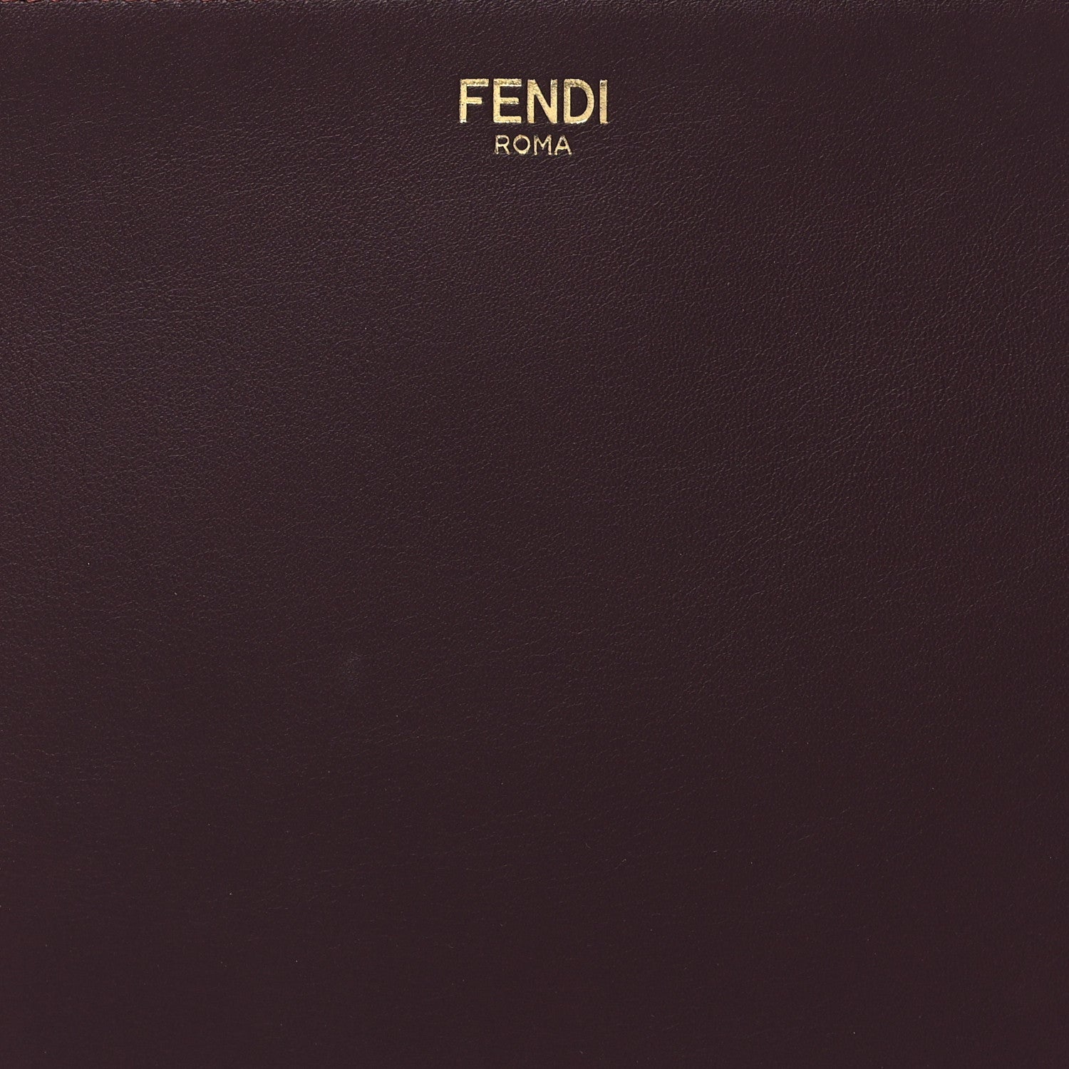 Fendi Vitello Seta Medium Flat Pouch Granata 8 of 9