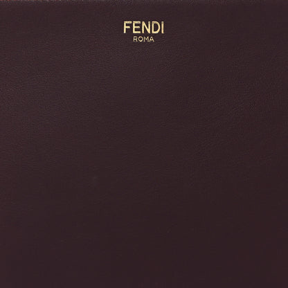 Fendi Vitello Seta Medium Flat Pouch Granata 8 of 9