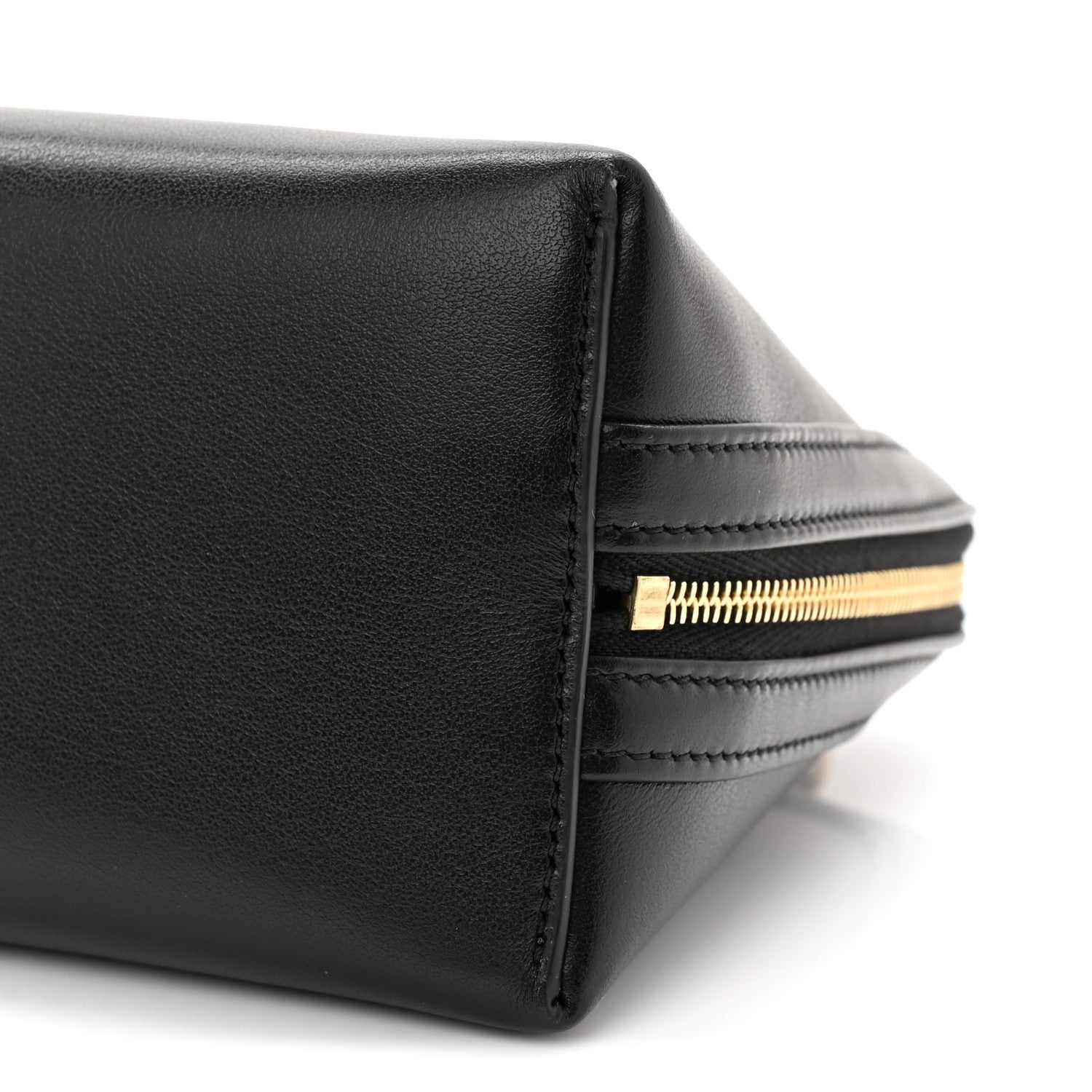 Celine Smooth Calfskin Cuir Triomphe Clutch on Chain Black 10 of 11
