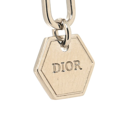 Christian Dior X SHAWN STUSSY Crystal Logo Pendant Necklace Red 3 of 3