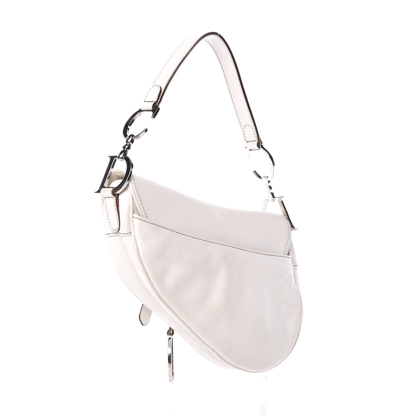 Calfskin Saddle Bag White