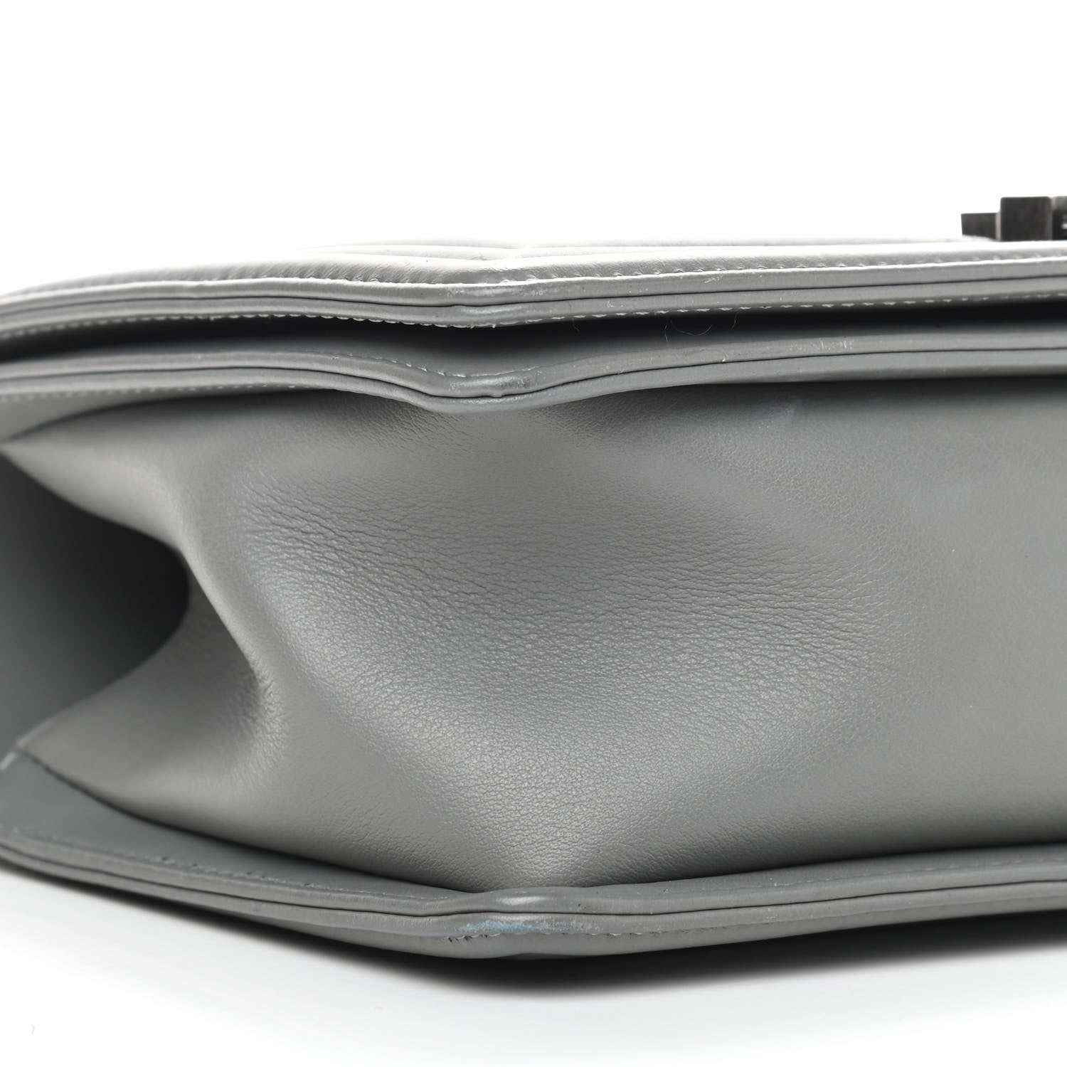 Chanel Lambskin Quilted Medium Boy Flap Grey 8 of 10