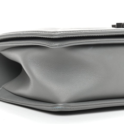 Chanel Lambskin Quilted Medium Boy Flap Grey 8 of 10