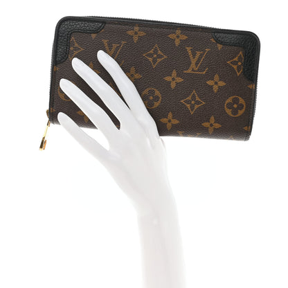 Louis Vuitton Monogram Zippy Retiro Wallet Black 2 of 8