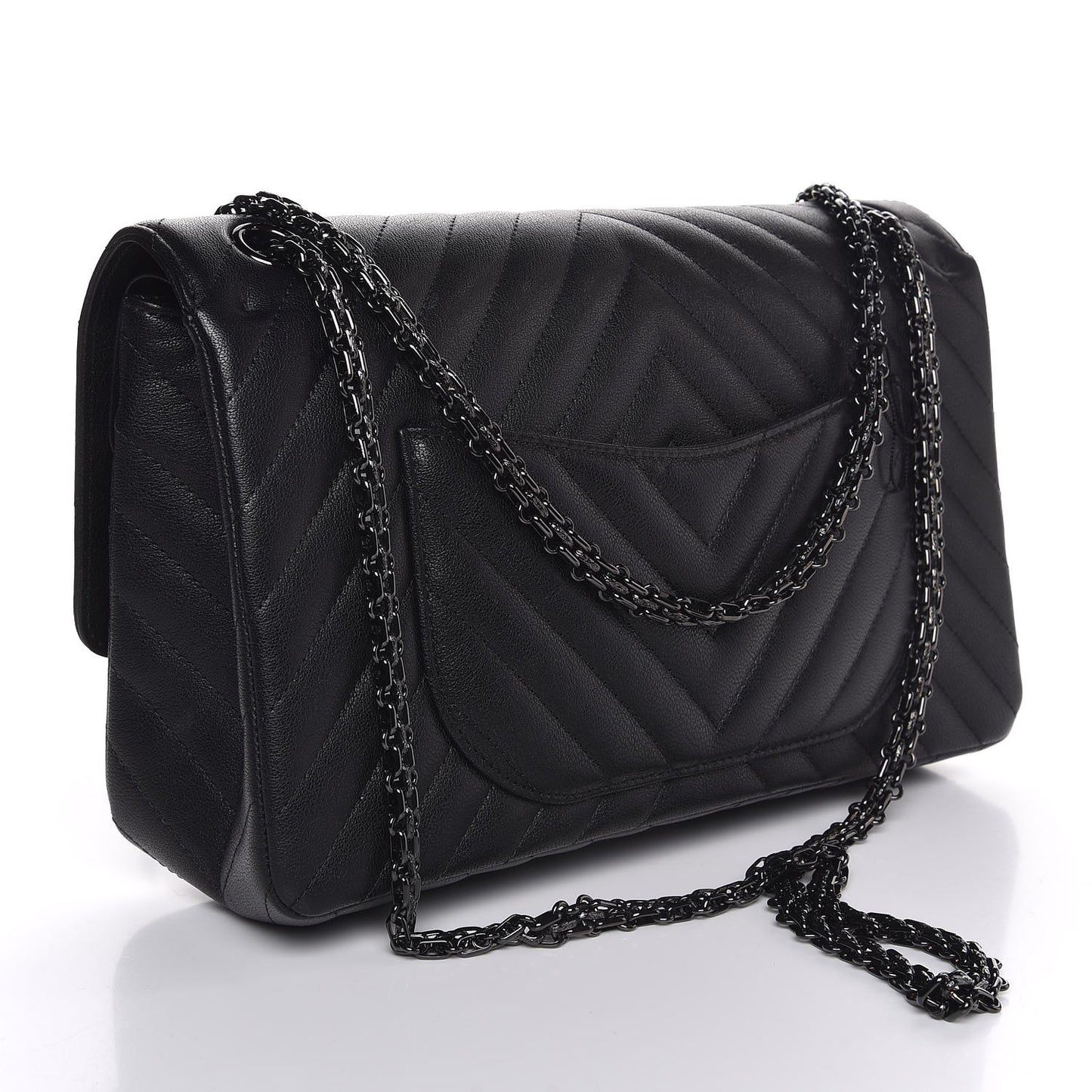 Sheepskin Chevron Quilted 2.55 Reissue 226 Flap So Black