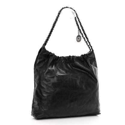 Chanel Shiny Calfskin Quilted Chanel 22 So Black 4 of 11