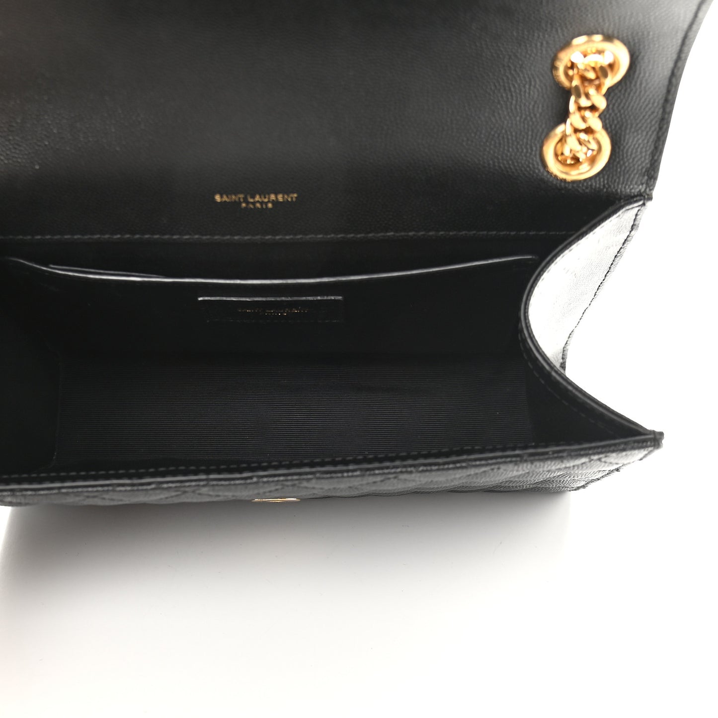 Grain De Poudre Textured Mixed Matelasse Triquilt Medium Monogram Satchel Black