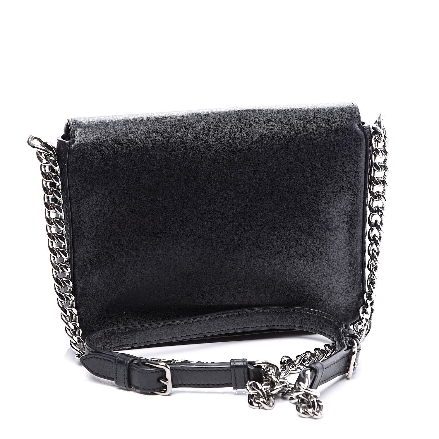 Prada Soft Calfskin Chain Flap Black 2 of 9