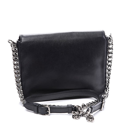 Prada Soft Calfskin Chain Flap Black 2 of 9