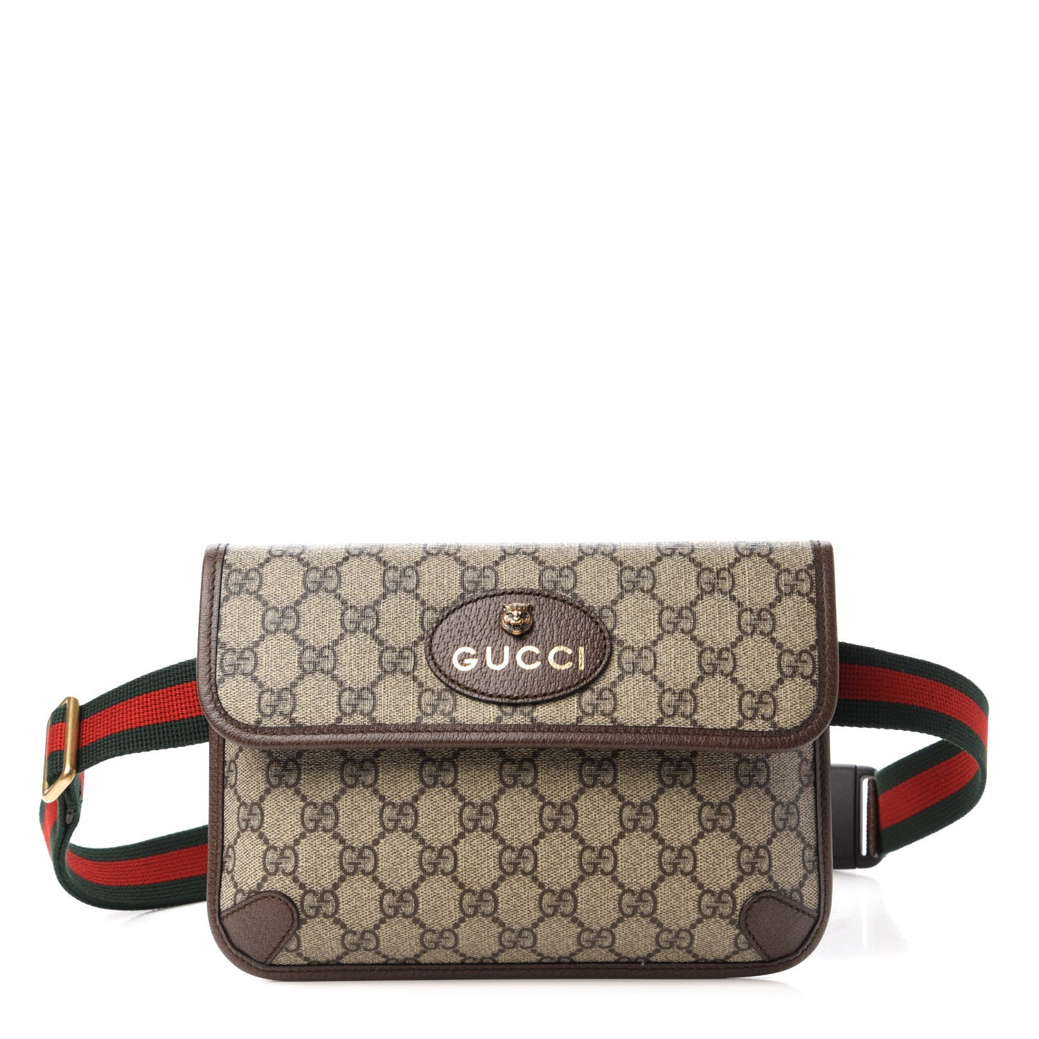 Gucci GG Supreme Monogram Neo Vintage Web Belt Bag Brown 1 of 11