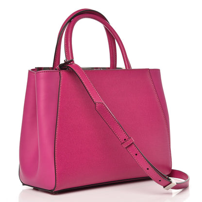 Fendi Vitello Elite Petite 2Jours Tote Magenta 3 of 5