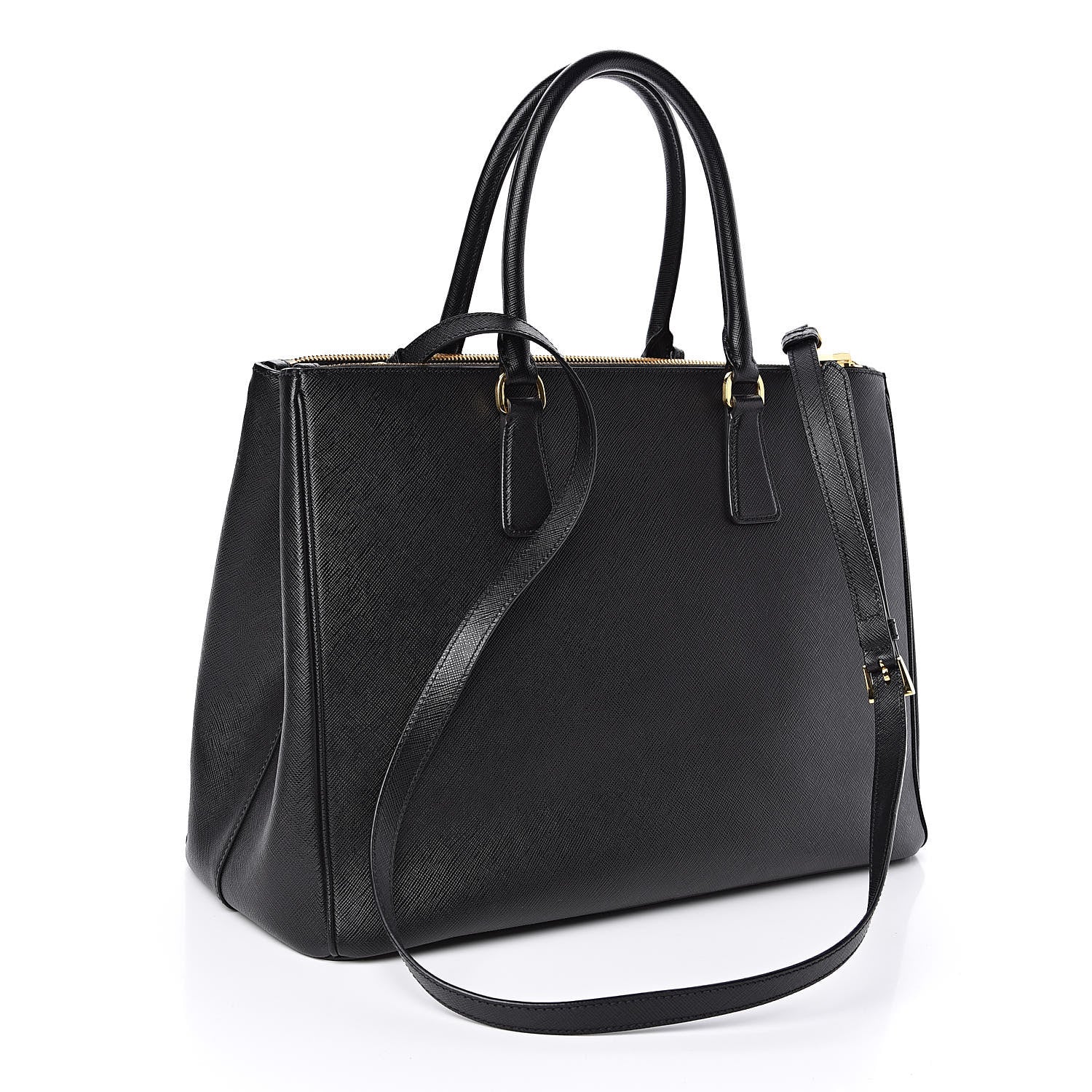 Prada Saffiano Medium Galleria Double Zip Tote Black 3 of 9