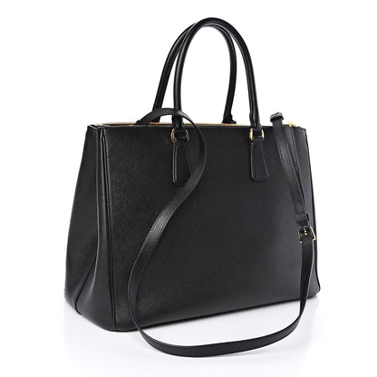 Prada Saffiano Medium Galleria Double Zip Tote Black 3 of 9