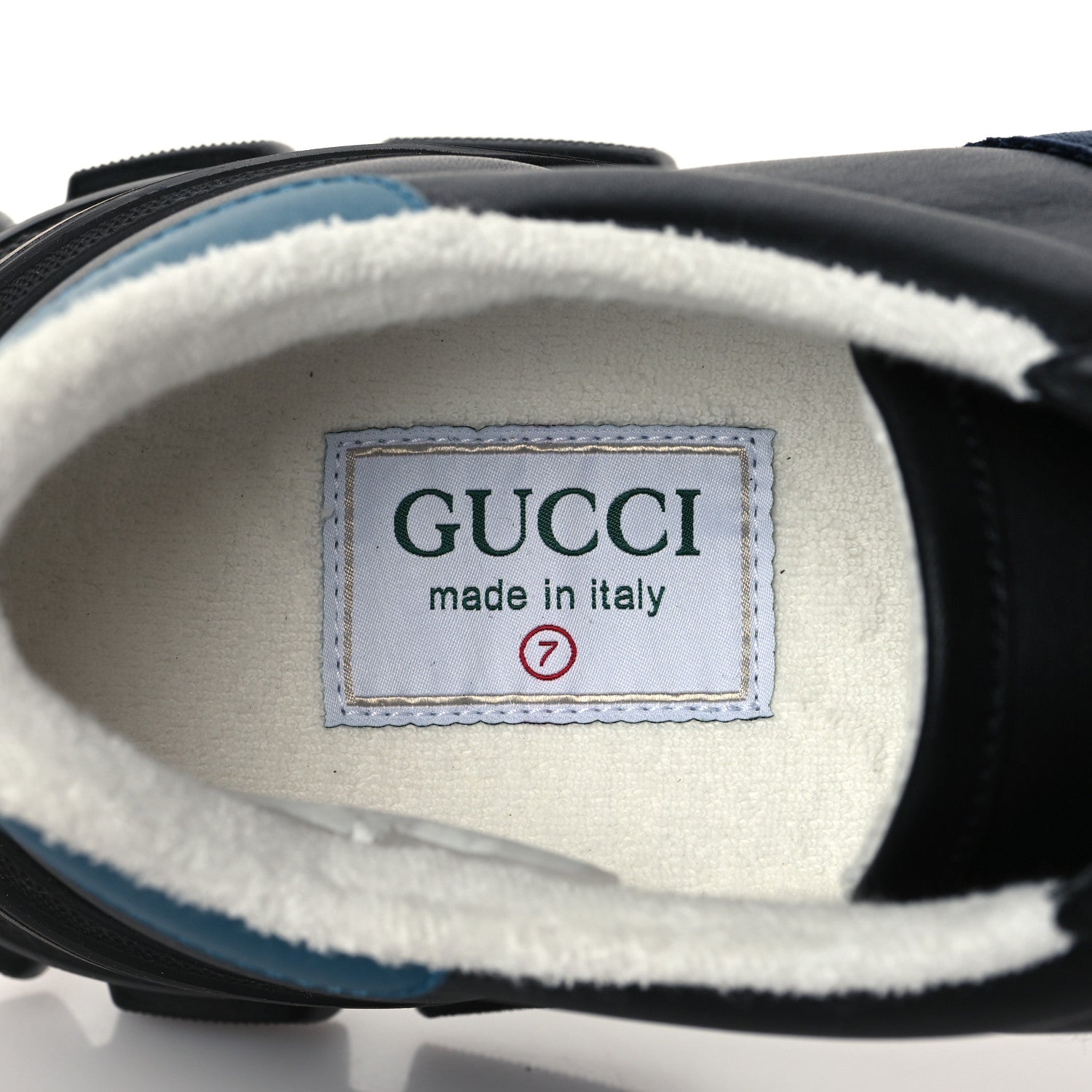 Gucci Calfskin Web Mens Nathan Sneakers 7 Black 7 of 8