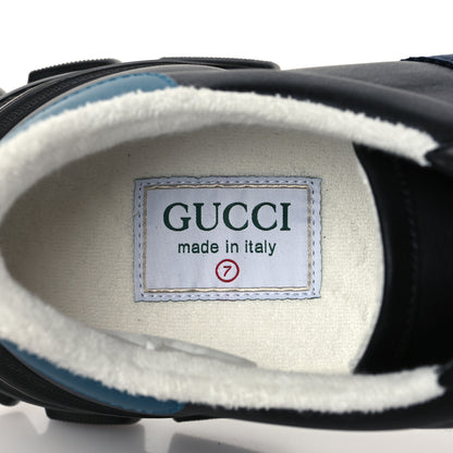 Gucci Calfskin Web Mens Nathan Sneakers 7 Black 7 of 8