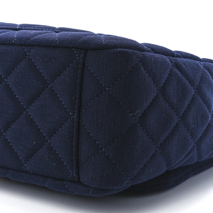 Chanel Jersey Quilted XL Jumbo Flap Navy 11 of 11