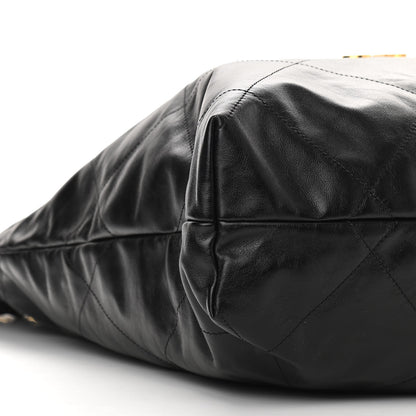 Chanel Shiny Calfskin Quilted Large Chanel 22 Black 10 of 11