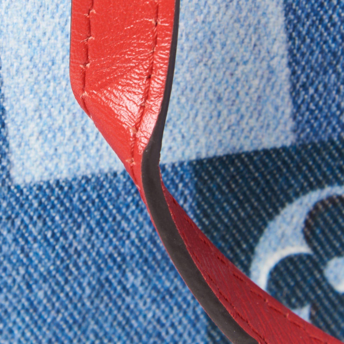 Denim Damier Monogram Onthego Blue Rouge