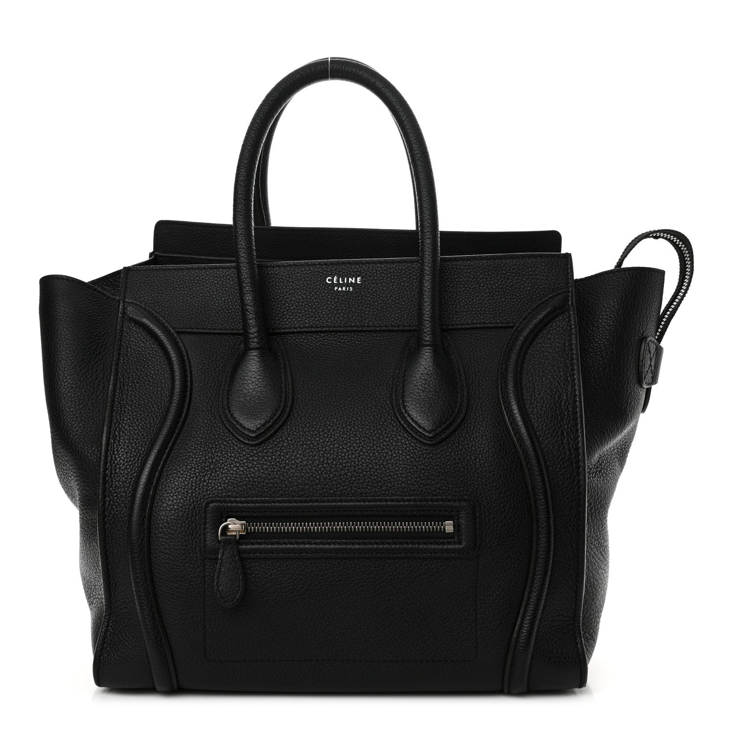 Celine Drummed Calfskin Mini Luggage Black 1 of 19