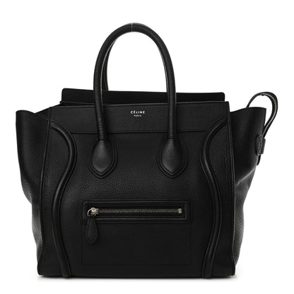 Celine Drummed Calfskin Mini Luggage Black 1 of 19