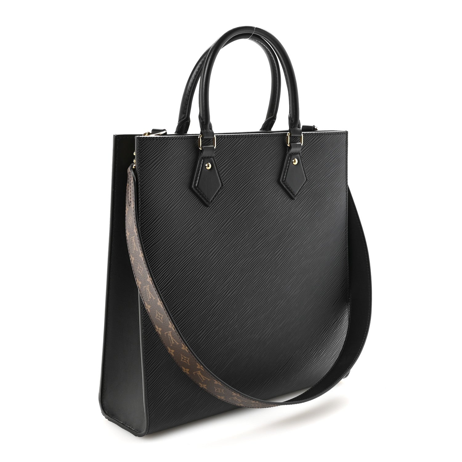 Louis Vuitton Epi Sac Plat PM Black 3 of 9