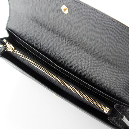 Fendi Vitello Elite Crystal Monster Eyes Simply Continental Wallet Black Cedro 5 of 7