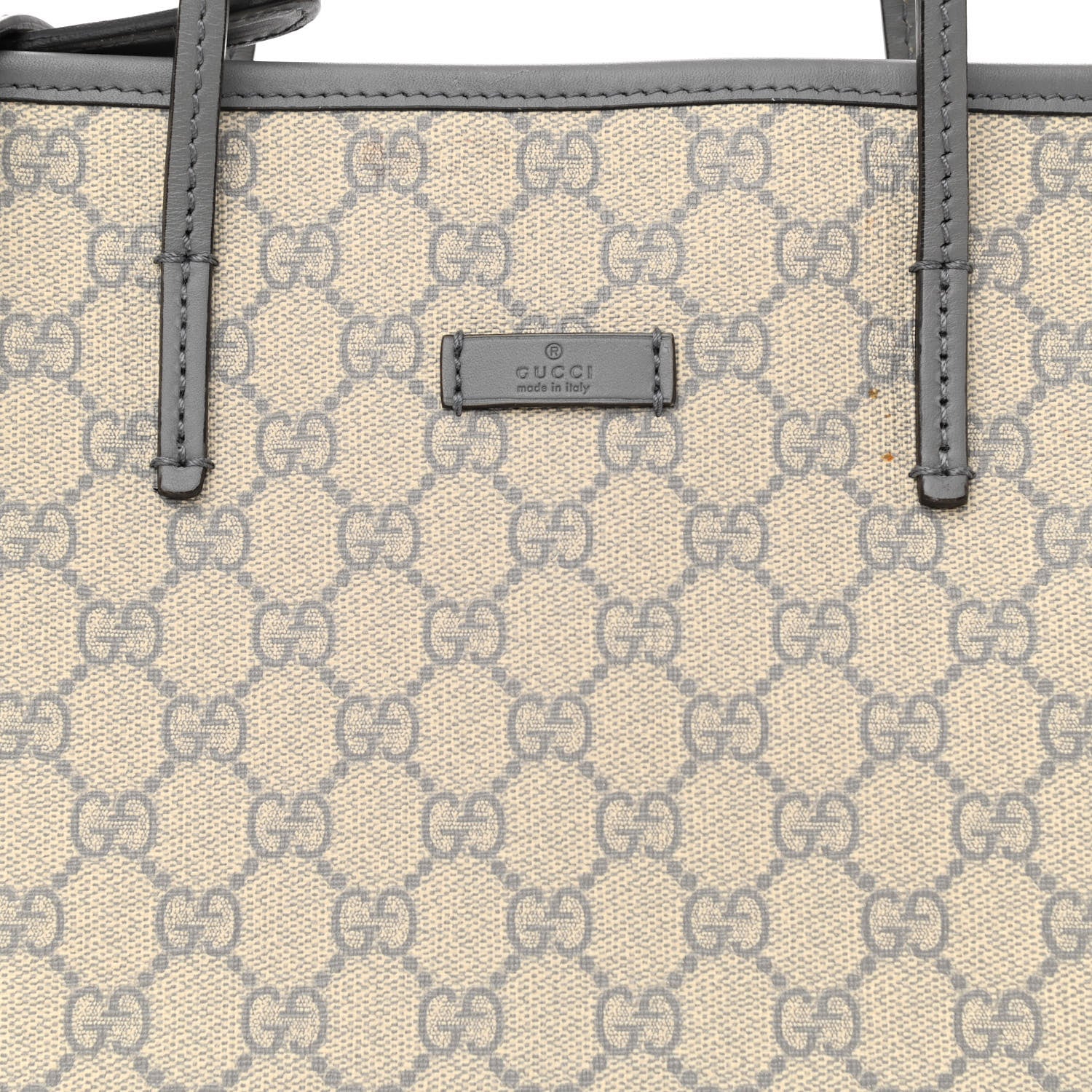 Gucci GG Supreme Monogram Small Zippered Tote Ecru Grigio 8 of 11