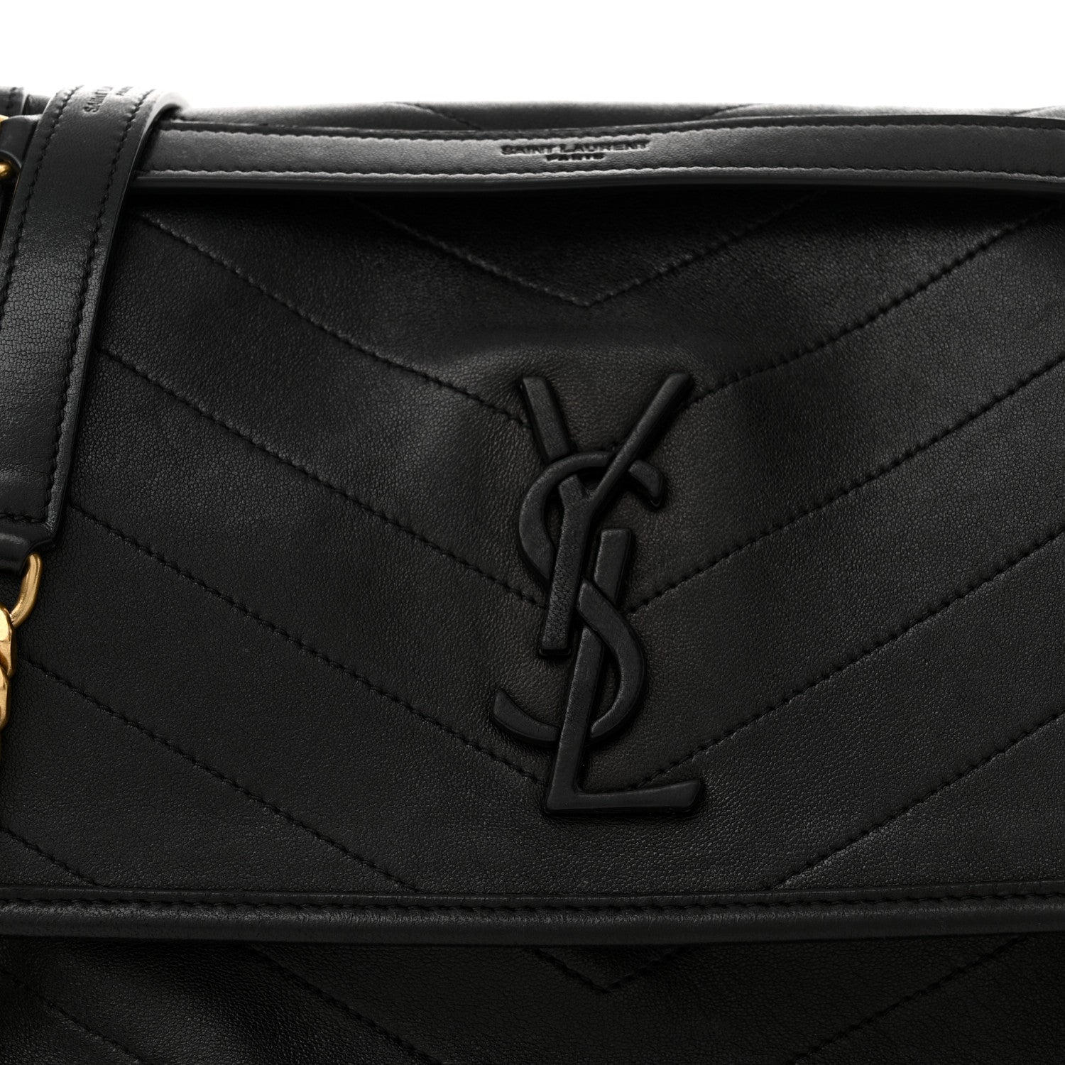 Saint Laurent Lambskin Matelasse Monogram Medium Niki Chain Satchel Black 8 of 12