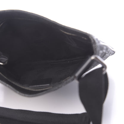 Gucci Imprime Monogram Small Flat Messenger Bag Black 5 of 10