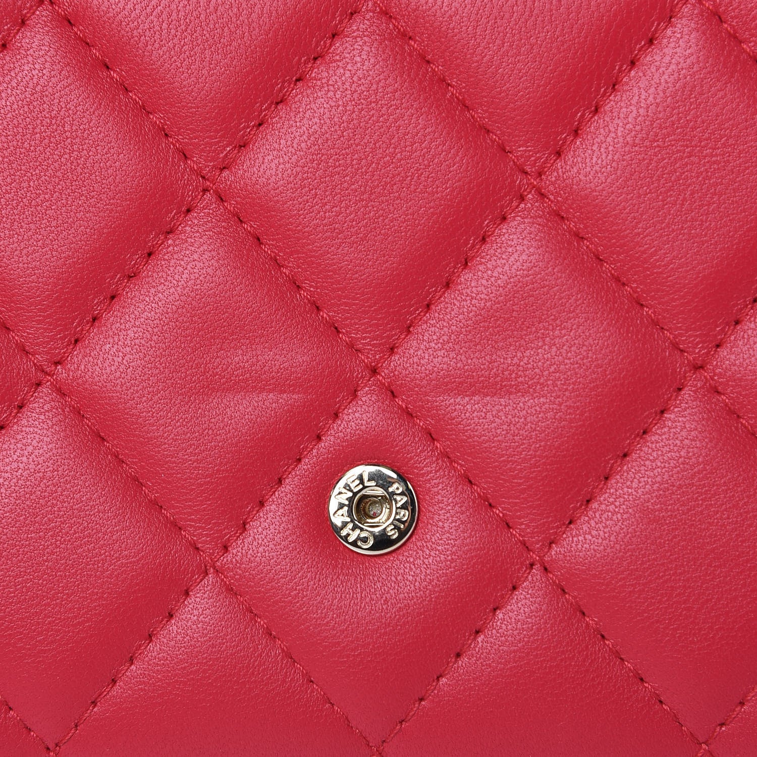 Chanel Lambskin Quilted Large Gusset Flap Wallet Red 8 of 10