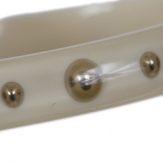 Resin Studded Bracelet White