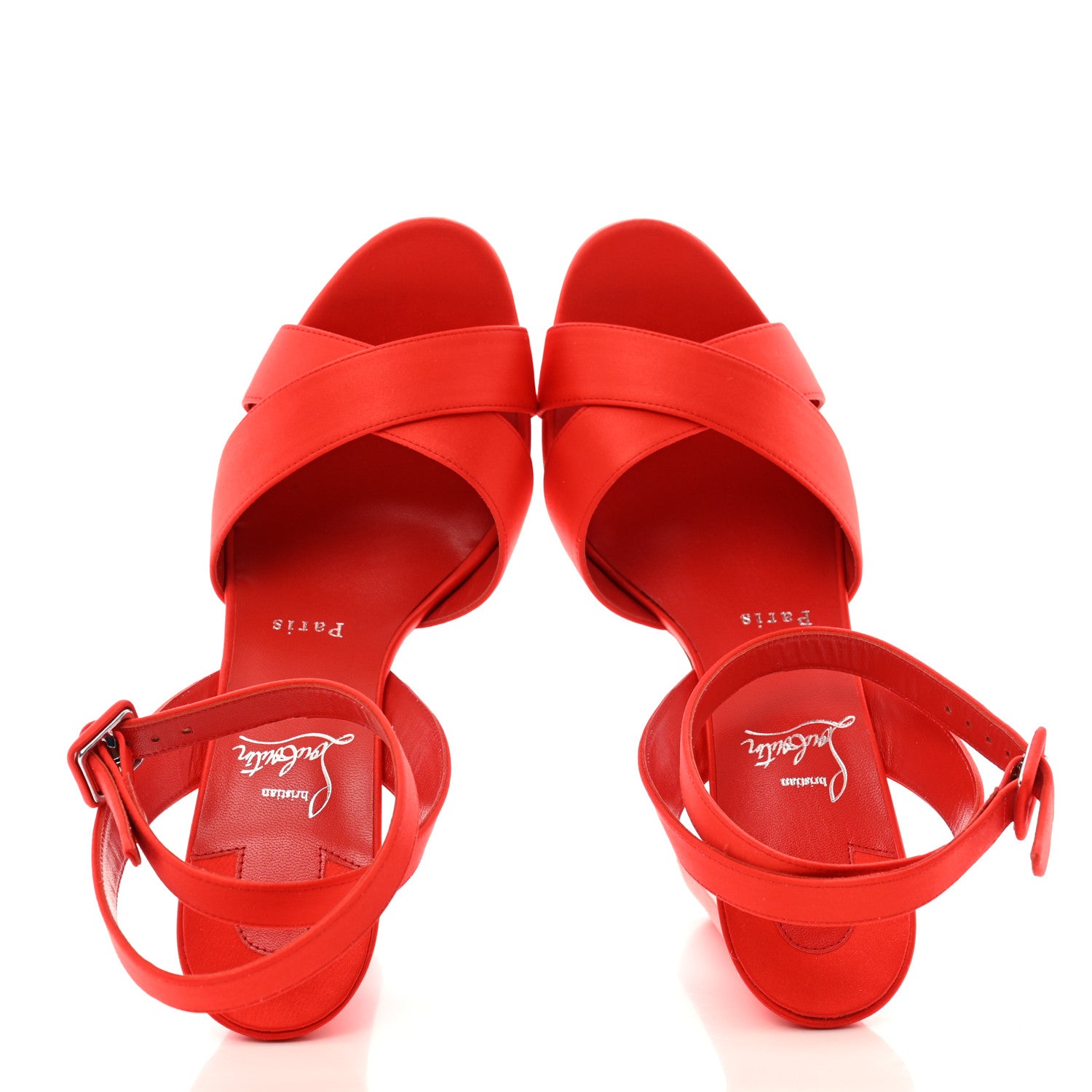 Christian Louboutin Crepe Satin Supermariza 130 Sandals 39 Ole 3 of 10