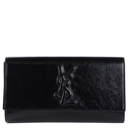 Saint Laurent Patent Monogram Large Belle De Jour Clutch Black 1 of 7