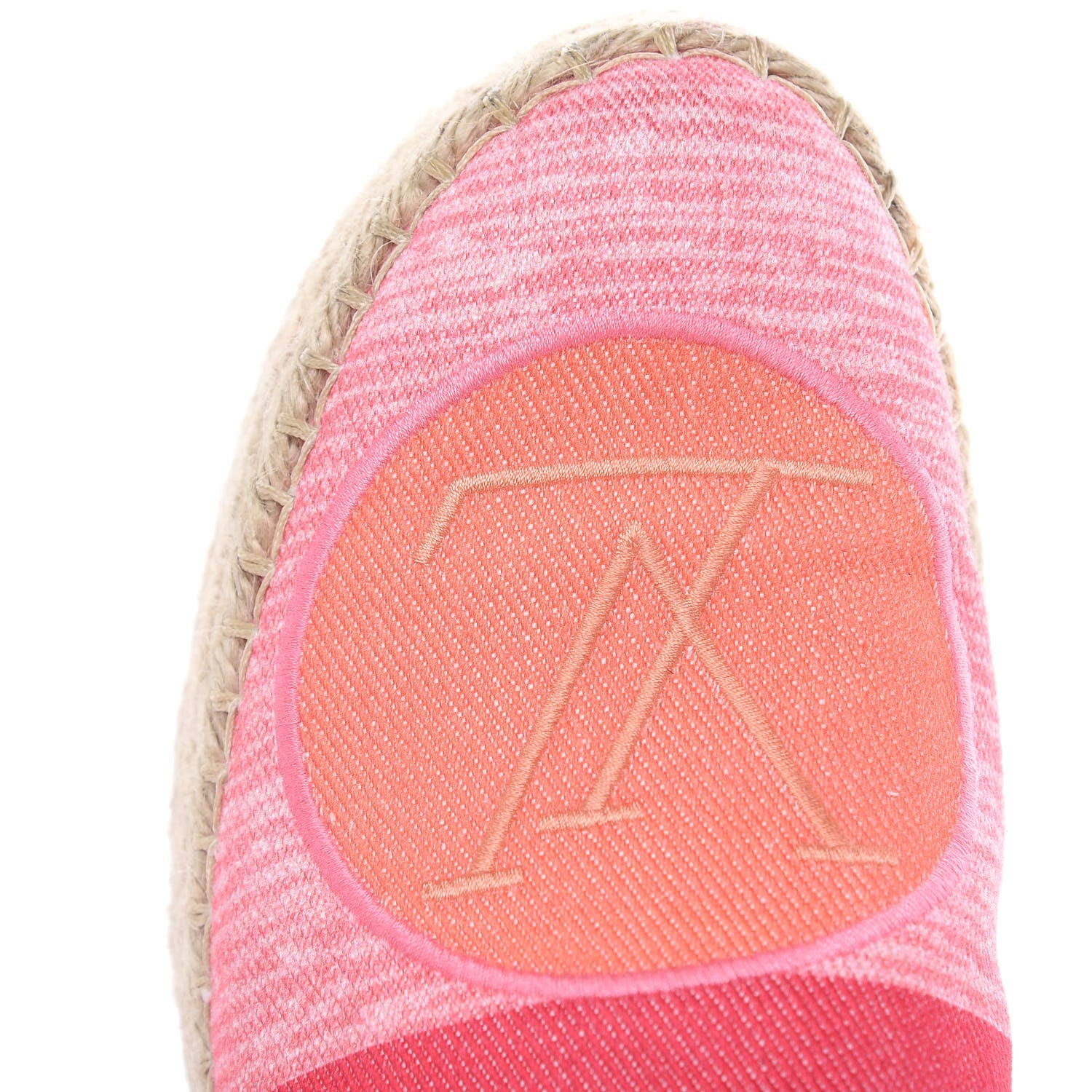 Louis Vuitton Canvas Blue Shore Espadrille Flats 36 Corail 9 of 10